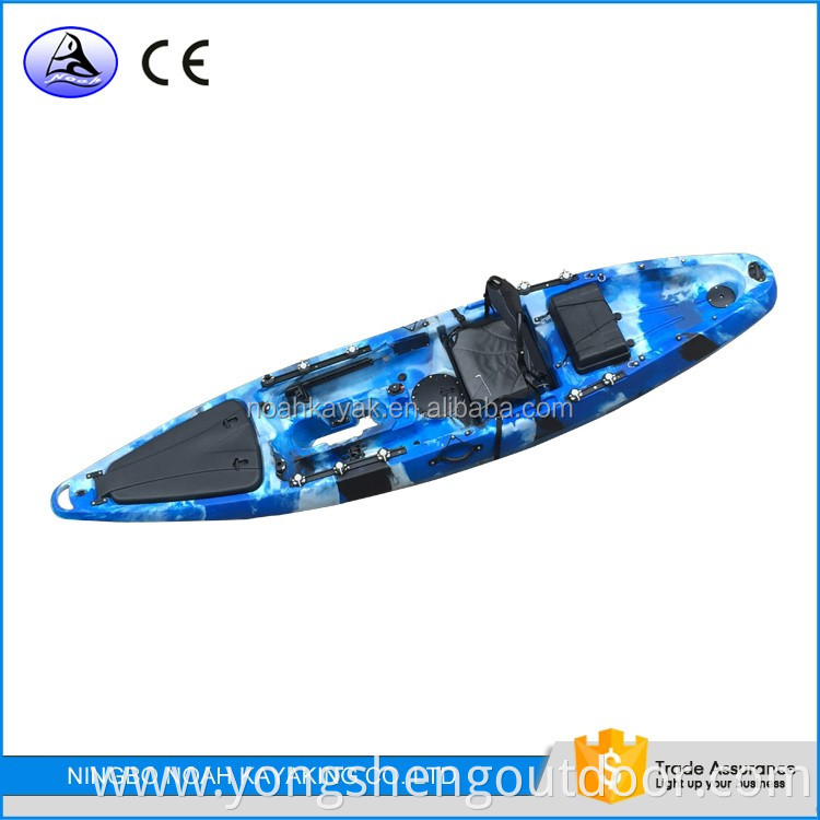 Single fishing kayak sit on top electric motor kayak